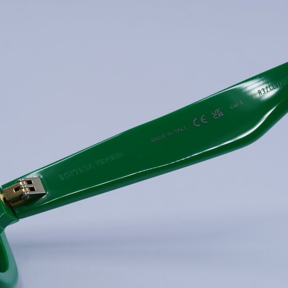 Bottega Veneta BV1214S 003 Sunglasses Green Aviator Frame, Green Lenses - Picture 7 of 10